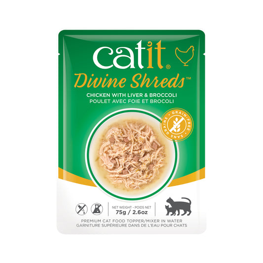 Formule Poulet, foie et brocoli - Catit Divine Shreds