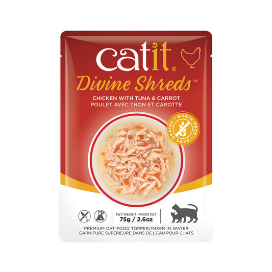 Formule Poulet, thon et carotte - Catit Divine Shreds