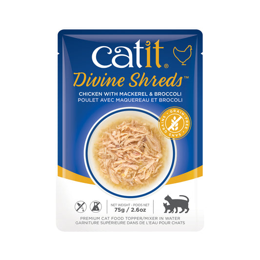 Formule Poulet, maquereau et brocoli - Catit Divine Shreds