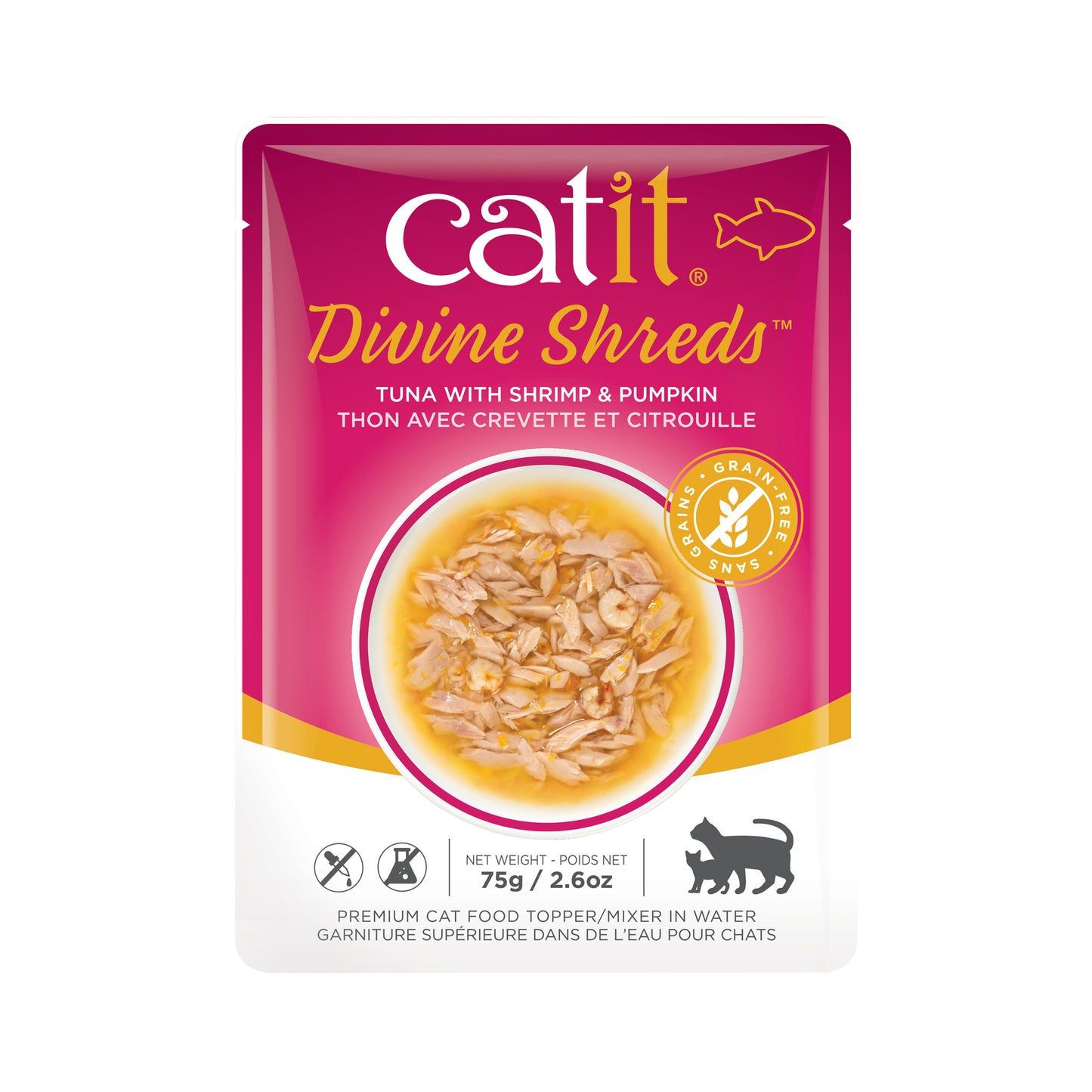 Formule Thon, crevette et citrouille - Catit Divine Shreds