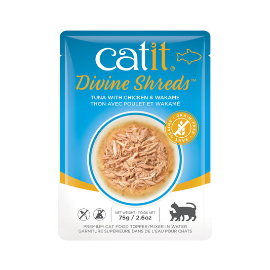 Formule Thon, poulet et wakamé - Catit Divine Shreds