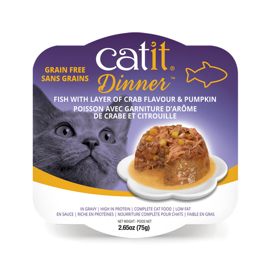 Formule Poisson avec arôme de crabe et citrouille - Catit Dinner