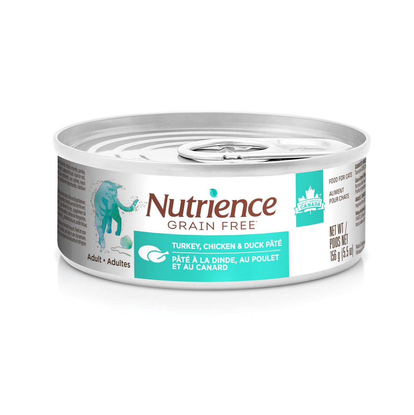 Formule pâté à la dinde, poulet et canard pour chat - Nutrience Sans grains