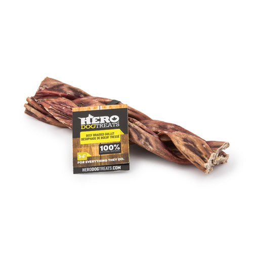 Oesophage de boeuf déshydraté tressé - Hero