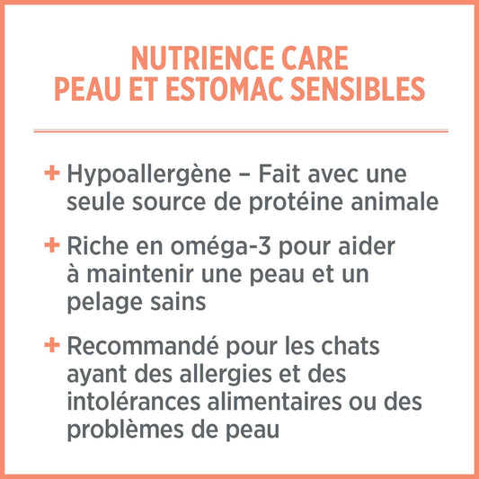 Formule Peau et estomac sensible pour chat - Nutrience Care