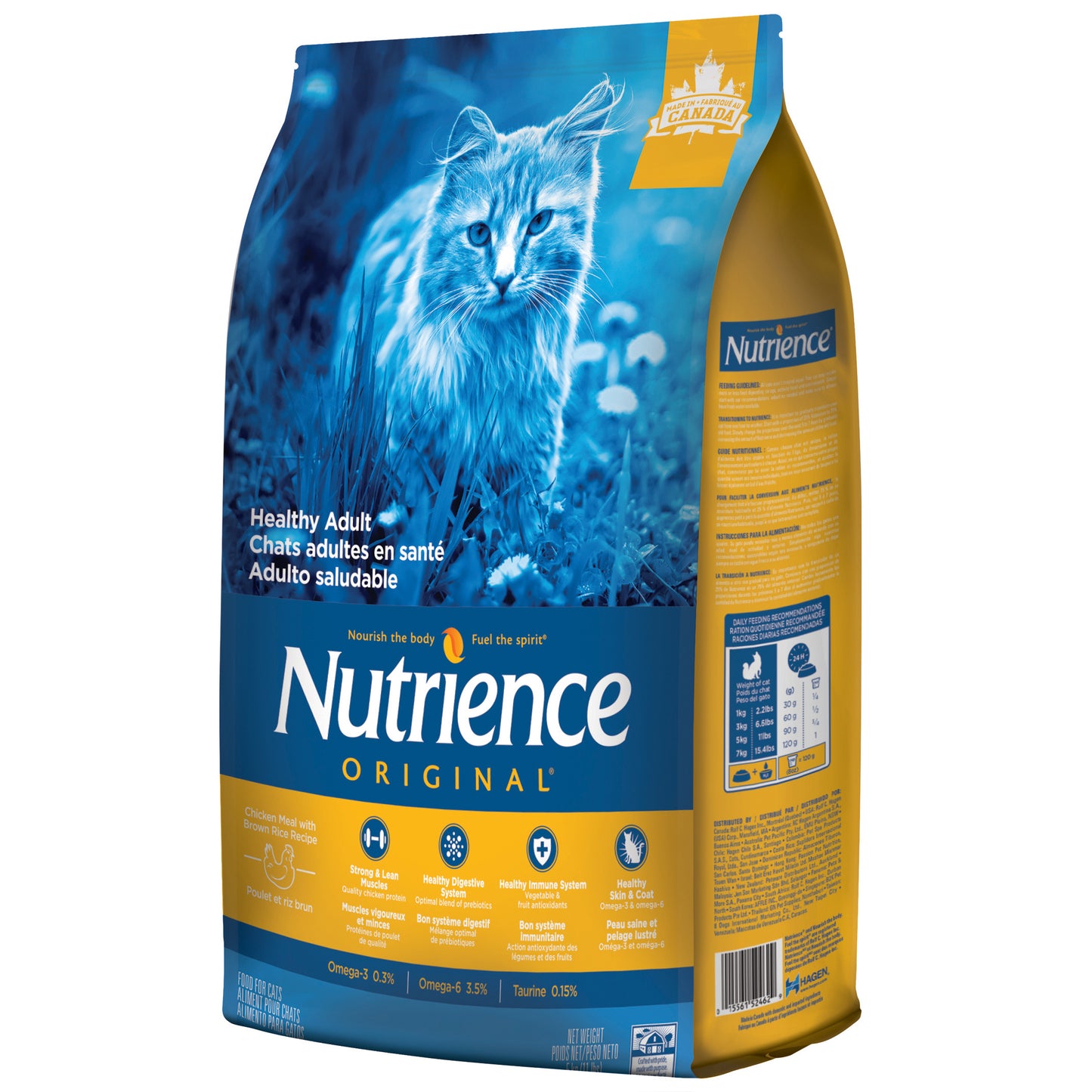 Formule Chats adultes en santé, poulet et riz brun - Nutrience Original
