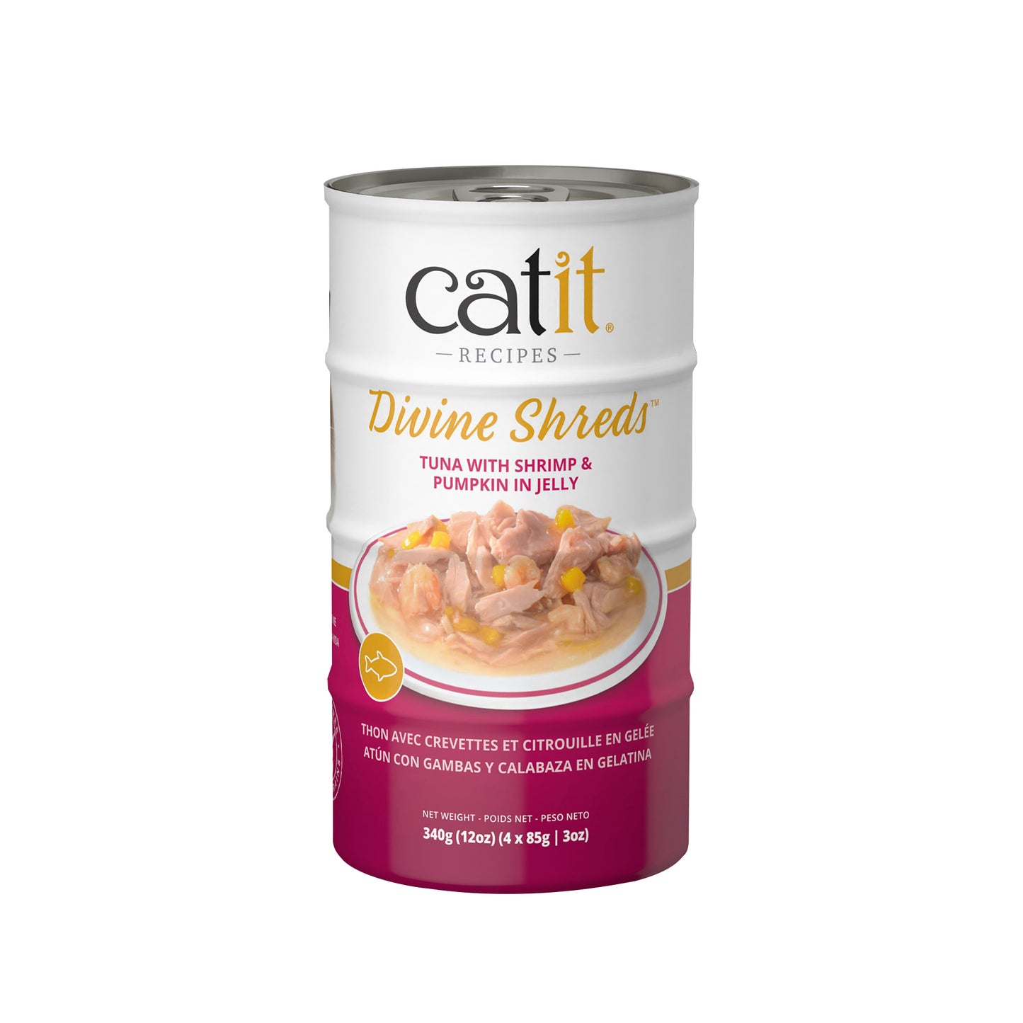 Formule Thon, crevette et citrouille - Catit Divine Shreds