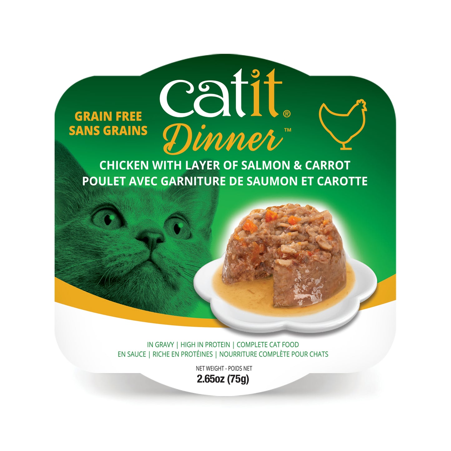 Formule Poulet avec saumon et carottes - Catit Dinner
