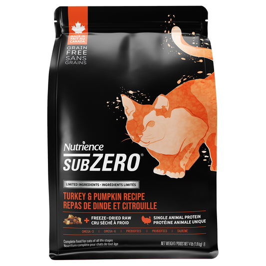 Formule Dinde et Citrouille pour chat - Nutrience SubZero