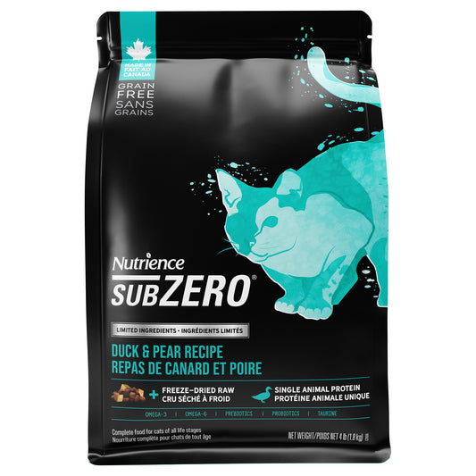 Formule Canard et Poire pour chat - Nutrience SubZero