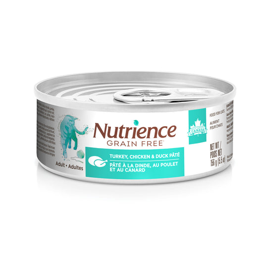 Formule pâté à la dinde, poulet et canard pour chat - Nutrience Sans grains