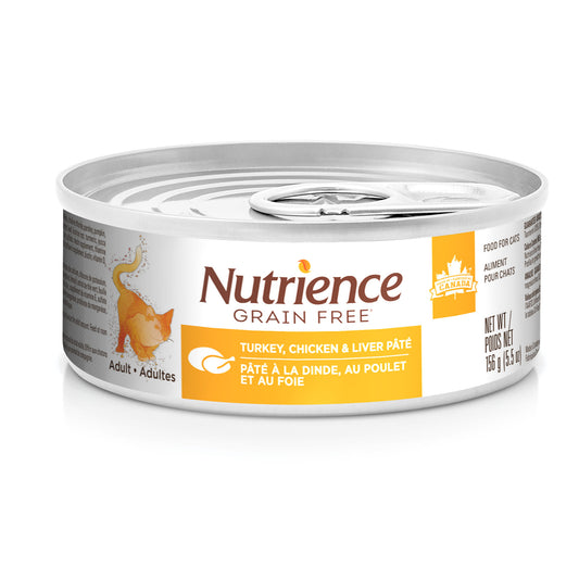 Formule pâté à la dinde, poulet et foie pour chat - Nutrience Sans grains
