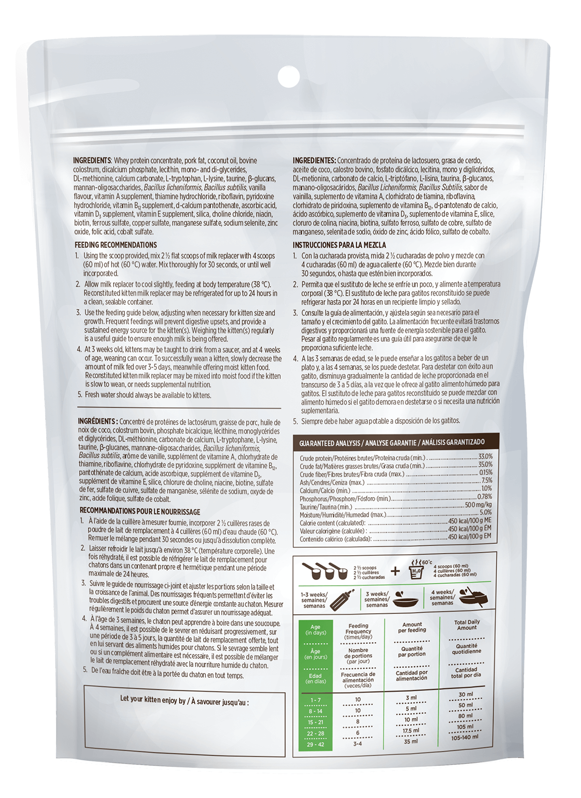 Lait de remplacement pour chatons - Nutrience
