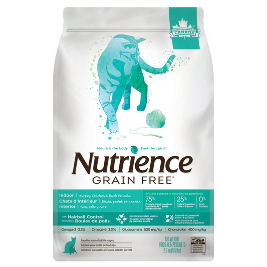 Formule Dinde, poulet et canard pour chat - Nutrience sans grains