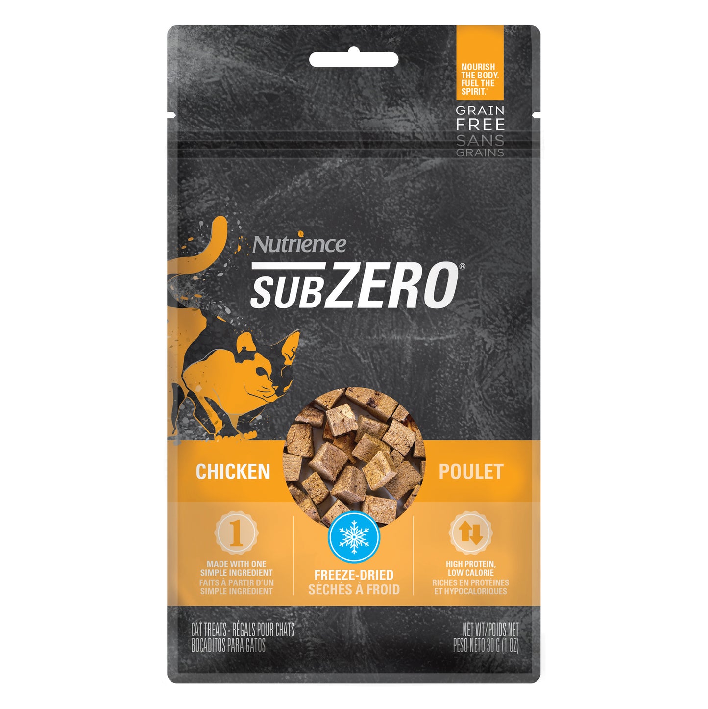 Régals séchés à froid au poulet pour chat - Nutrience SubZero